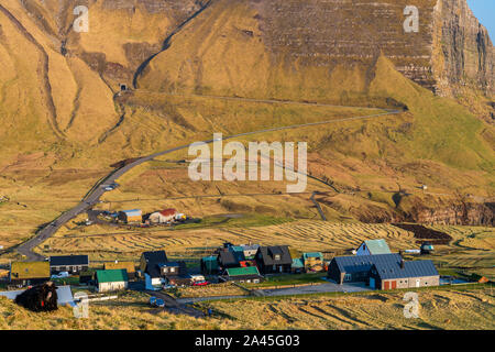 Gasadalur, Vagar, Faroe Islands, Denmark, Europe Stock Photo