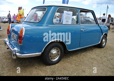 A 1967 Riley Elf parked up on display at the English Riviera classic car show, Paignton, Devon, England, UK. Stock Photo