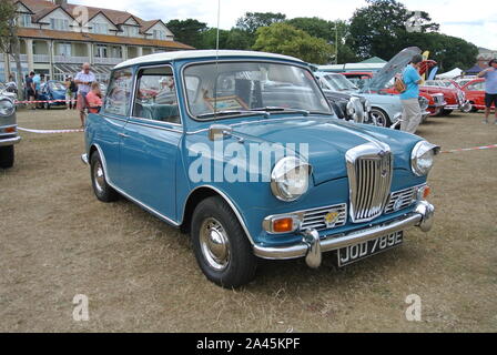 A 1967 Riley Elf parked up on display at the English Riviera classic car show, Paignton, Devon, England, UK. Stock Photo