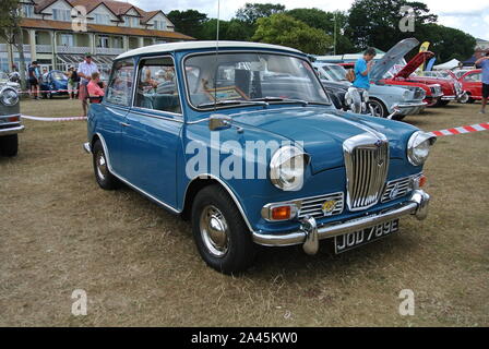 A 1967 Riley Elf parked up on display at the English Riviera classic car show, Paignton, Devon, England, UK. Stock Photo