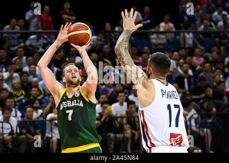 Australian Professional Basketball Player For The Utah Jazz Of The National Basketball Association Nba Joe Ingles Green Keeps The Ball At The Seco Stock Photo Alamy