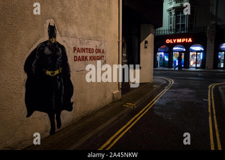 Night scenes in Weston-super-Mare, Somerset, England. Stock Photo