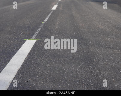 white lines with asphalt road Stock Photo