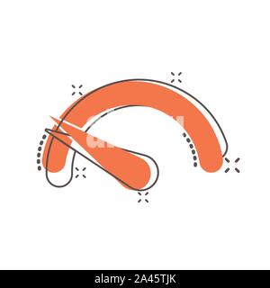 Meter dashboard icon in comic style. Credit score indicator level vector cartoon illustration pictogram. Gauges with measure scale business concept sp Stock Vector