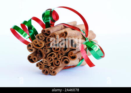 bundle of cinnamon sticks. Stock Photo