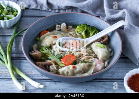 Wor Wonton Soup Stock Photo Alamy