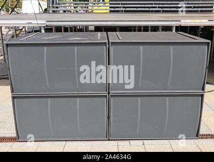 Large speakers of the concert Stock Photo