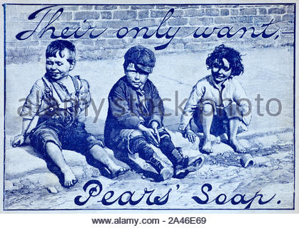 Victorian era, Pears soap, vintage advertising from 1896 Stock Photo