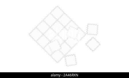 3d rendering of a rubber tile floor isolated in white background Stock Photo