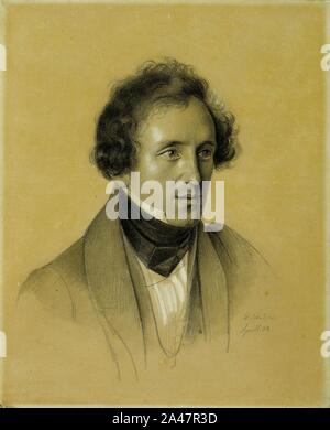 Felix Mendelssohn Bartholdy - Friedrich Wilhelm von Schadow 1834. Stock Photo