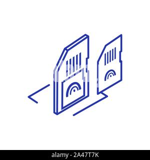 micro sd card in white background vector illustration design Stock Vector