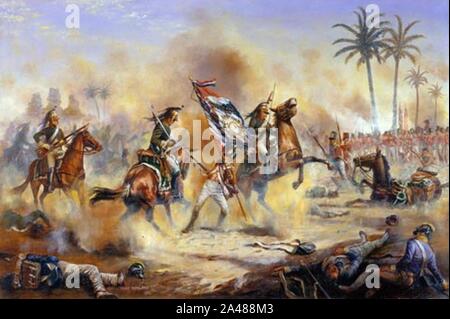 Fight for a French standard. Battle of Alexandria. Stock Photo