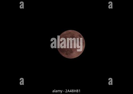 A Full Moon taken from NC in October 2019 Stock Photo