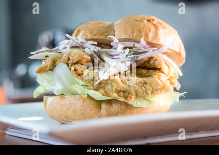 Bread with Pejerrey: It emerged as a tradition in the port of Callao - Lima and years later, it made its way to different districts, becoming the favo. Stock Photo