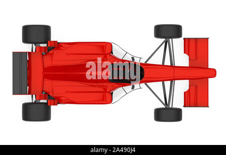 Red Formula One Race Car Isolated Stock Photo