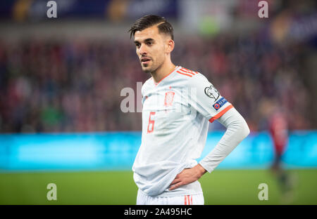 Oslo, Norway. 12th Oct, 2019. Dani Ceballos (6) of Spain seen during the EURO 2020 qualifier match between Norway and Spain at Ullevaal Stadion in Oslo. (Photo Credit: Gonzales Photo/Alamy Live News Stock Photo