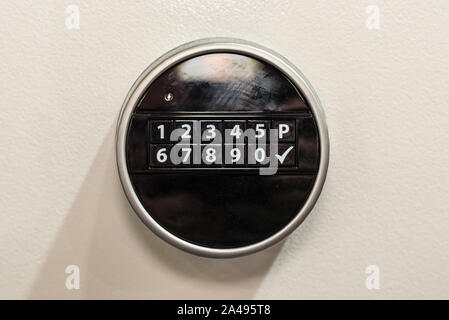 Safe lock code password pad number protection safety box bank. Safe code lock. Stock Photo