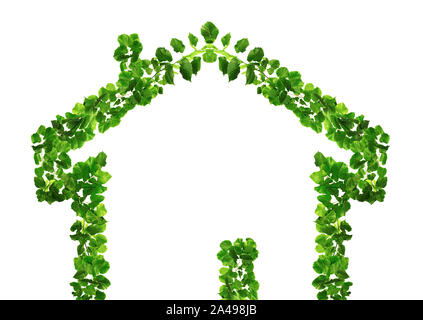 Foliage symbolizing construction by ecological and economic means. Stock Photo