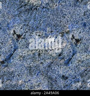 Saturated blue granite texture with patterns. Seamless square background, tile ready. Stock Photo