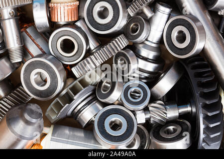 Different details of electric, power tools close-up. Stock Photo