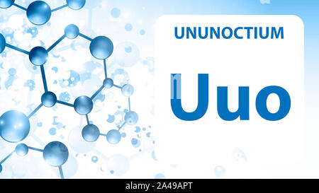 Ununoctium Uuo chemical element. Ununoctium Sign with atomic number ...