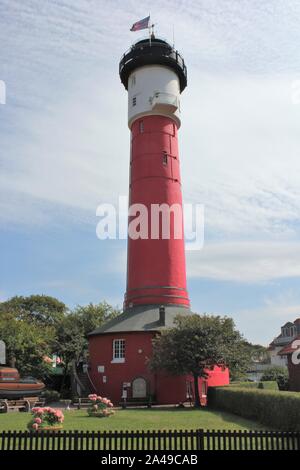 Old Lighthouse on the island of Wangerooge, Germany Stock Photo