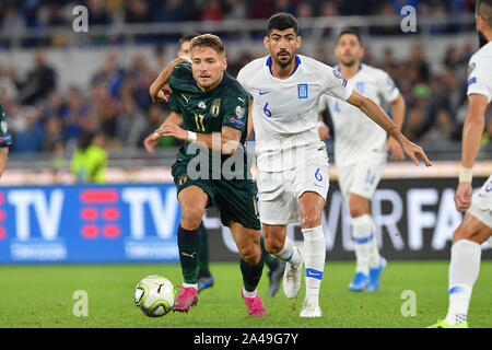 Ciro Immobile Italy Andreas Bouchalakis Greece during the Uefa