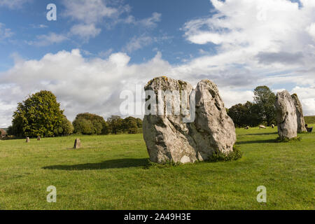 Standing stones at Avebury, Wiltshire a UNESCO World Heritage Site, England, UK Stock Photo