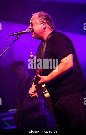 Turin Italy. 12 October 2019. The American alternative rock band PIXIES performs live on stage at OGR Officine Grandi Riparazioni during the 'European Tour 2019'. Stock Photo