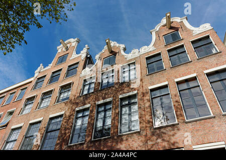 Architecture alongside Kloveniersburgwal (canal), Amsterdam,. The Netherlands Stock Photo