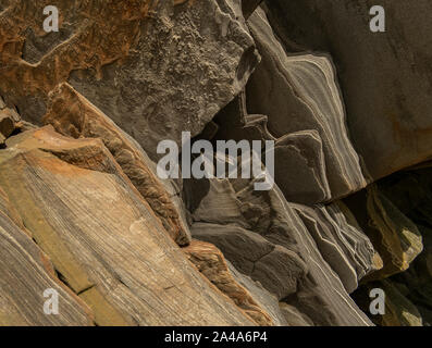 Sedimentary sandstone textured and coloured background Stock Photo