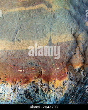 Sedimentary sandstone textured and coloured background Stock Photo