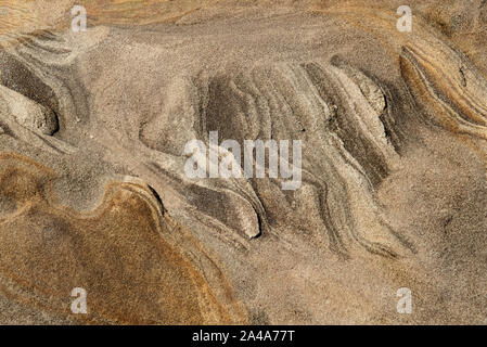 Sedimentary sandstone textured and coloured background Stock Photo