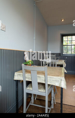 seats and table in cafe Stock Photo