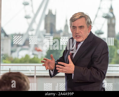 Southbank Centre, London, UK. 16th August, 2015. Gordon Brown breaks his silence over the Labour leadership contest with a keynote speech. Stock Photo