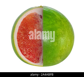 Pummelo or grapefriut isolated on white background Stock Photo