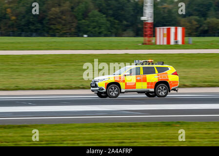 Air Traffic Control Vehicle at Manchester Airport Stock Photo