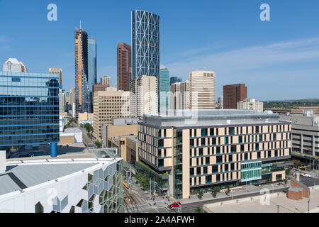 Calgary, Canada - July 31, 2019: View of downtown Stock Photo