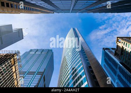 Upward View of Downtown Chicago Skyscrapers Upward View of Downtown Chicago Skyscrapers