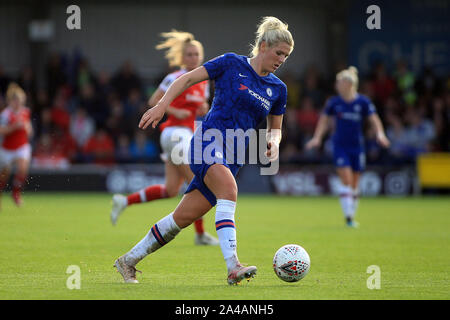 London, UK. 13th Oct, 2019. Millie Bright of Chelsea Women in action. FA Women's super league match, Chelsea women v Arsenal women at Kingsmeadow in Kingston upon Thames, London on Sunday 13th October 2019. this image may only be used for Editorial purposes. Editorial use only, license required for commercial use. No use in betting, games or a single club/league/player publications. pic by Steffan Bowen/ Credit: Andrew Orchard sports photography/Alamy Live News Stock Photo