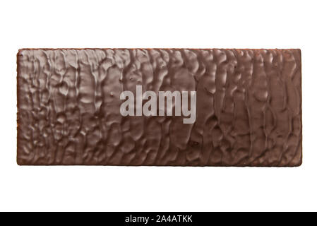 Whole Chocolate Wafer top view isolated on white Stock Photo