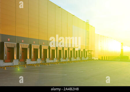 Modern warehouse complex. View of loading docks Stock Photo