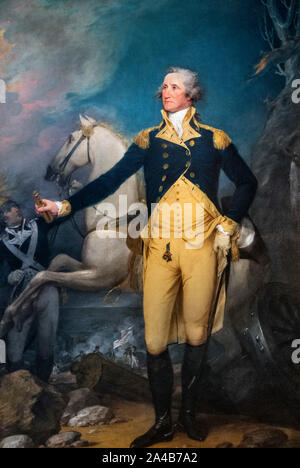 General George Washington at Trenton in 1776 by John Trumbull, oil on canvas, 1792 Stock Photo