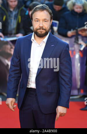London, UK. 13th Oct, 2019. British actor Stephen Graham attends the premiere of The Irishman at the 63rd BFI London Film Festival on October 13, 2019. Photo by Rune Hellestad/UPI Credit: UPI/Alamy Live News Stock Photo