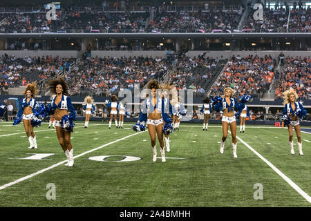 AT&T Stadium, home of the Dallas Cowboys National Football League team in  Arlington, Texas. The stadium is famous for its enormous video board, seen  above, here depicting the Dallas Cowboys' Cheerleaders in