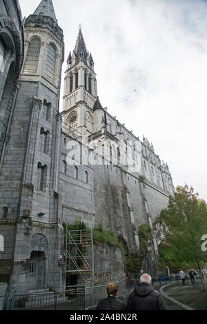Lourdes, France, October 2nd 2019, a view of Sanctuaires Notre-Dame de Lourdes Stock Photo