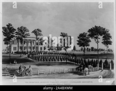 The  Hermitage, Jackson's tomb, and Andrew J. Donelson's residence 12 miles from Nashville, Tennessee. Taken at the spot, March 29th, 1856 Stock Photo