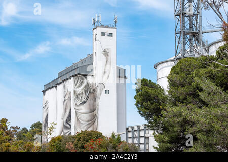 Coonalpyn Silo Art, South Australia Stock Photo