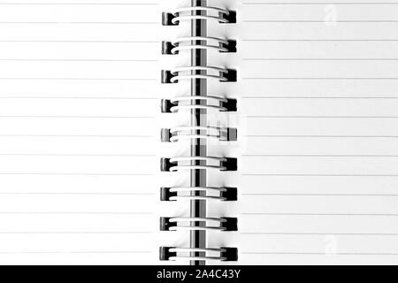 Blank Open Notebook with white open pages Stock Photo