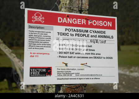 cyanide warning sign Stock Photo